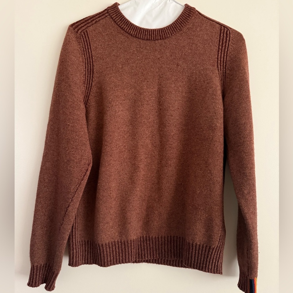 Paul Smith men’s ma-roon lambswool Crewneck Sweater